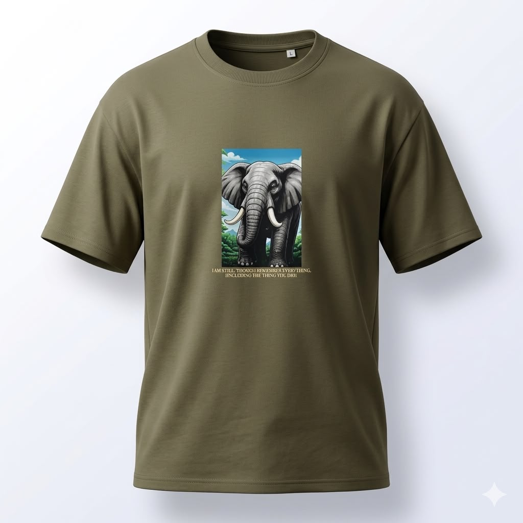 Elephant Oversized Tee | Signature Collection