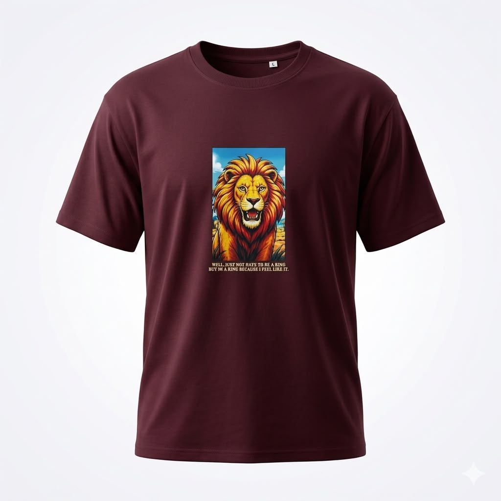 Lion Oversized Tee | Signature Collection
