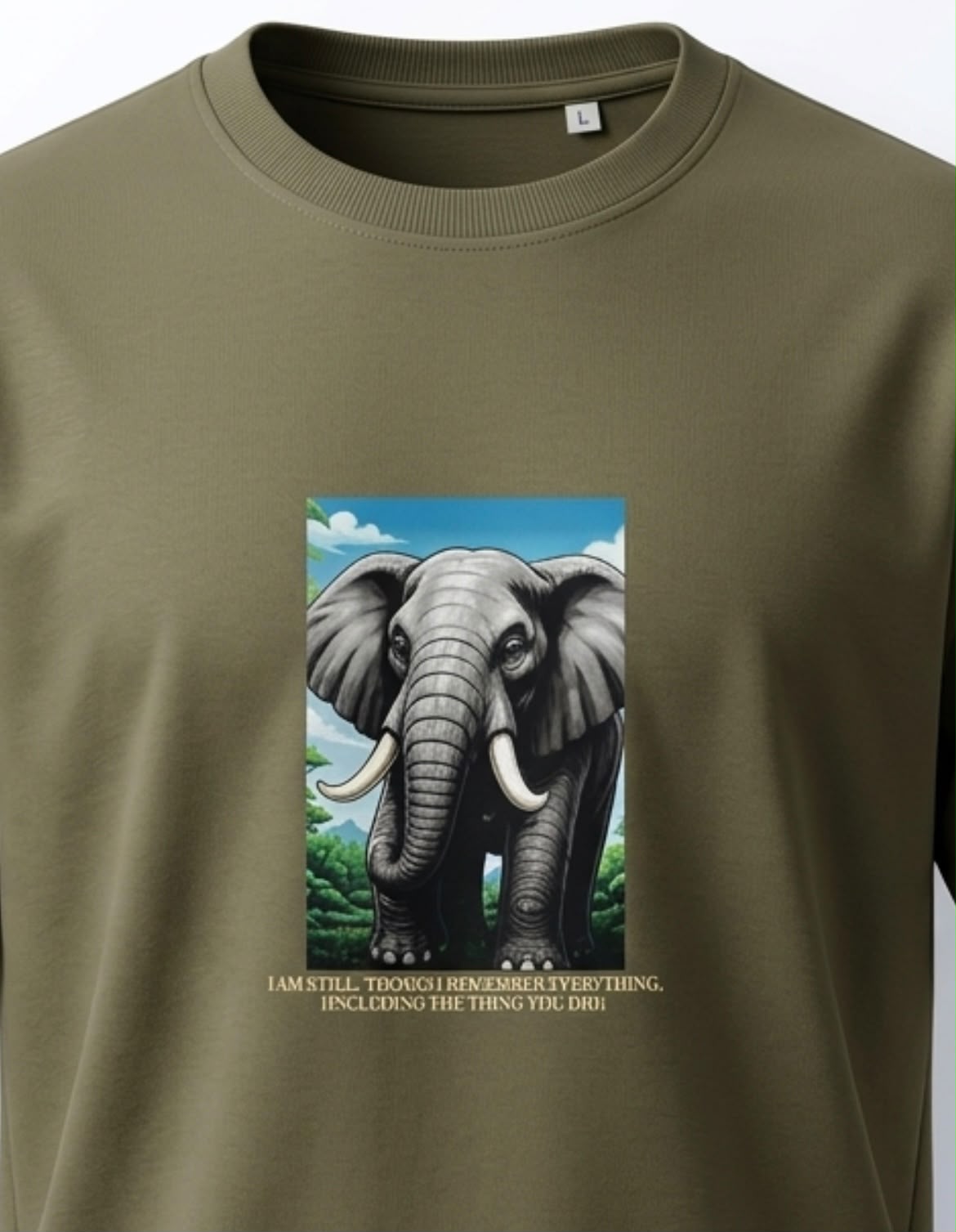 Elephant Oversized Tee | Signature Collection