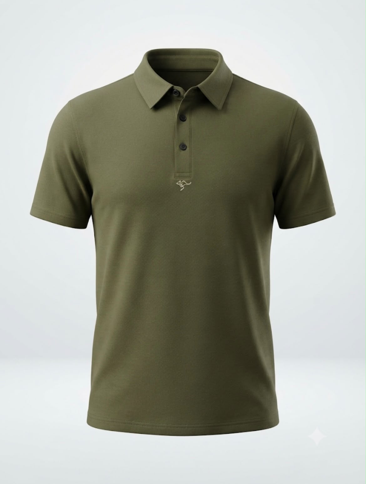Essential Polo Tee – Olive Green
