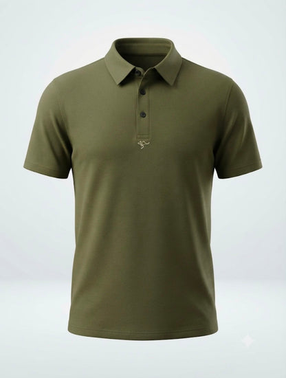 Essential Polo Tee – Olive Green