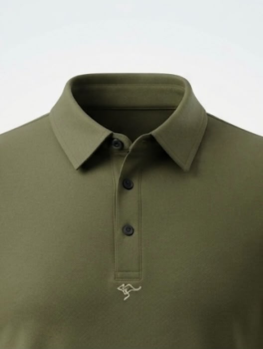 Essential Polo Tee – Olive Green