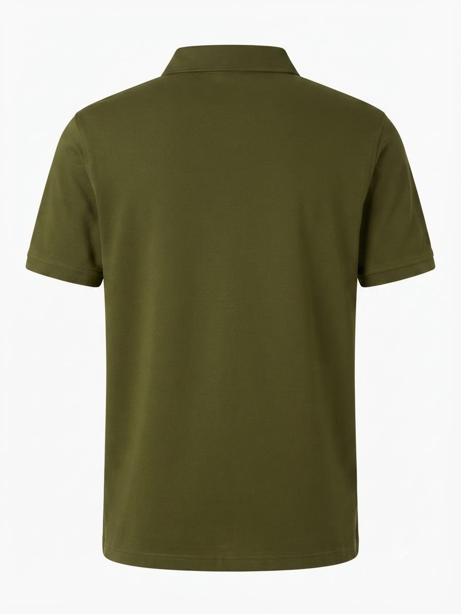 Essential Polo Tee – Olive Green