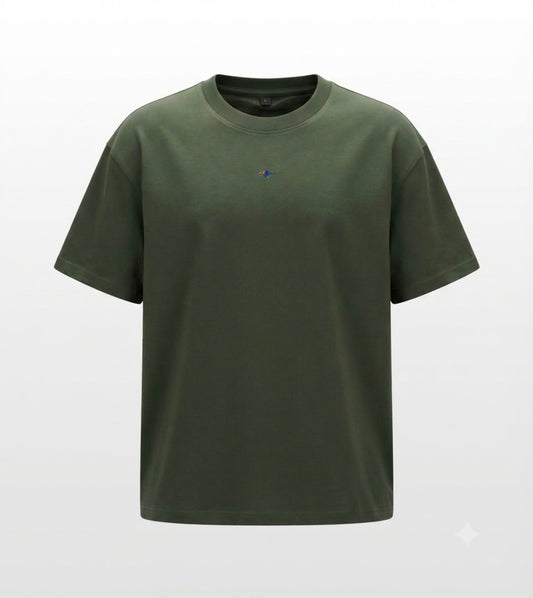 Minimal Tee – Olive Green| Essentials Oversized