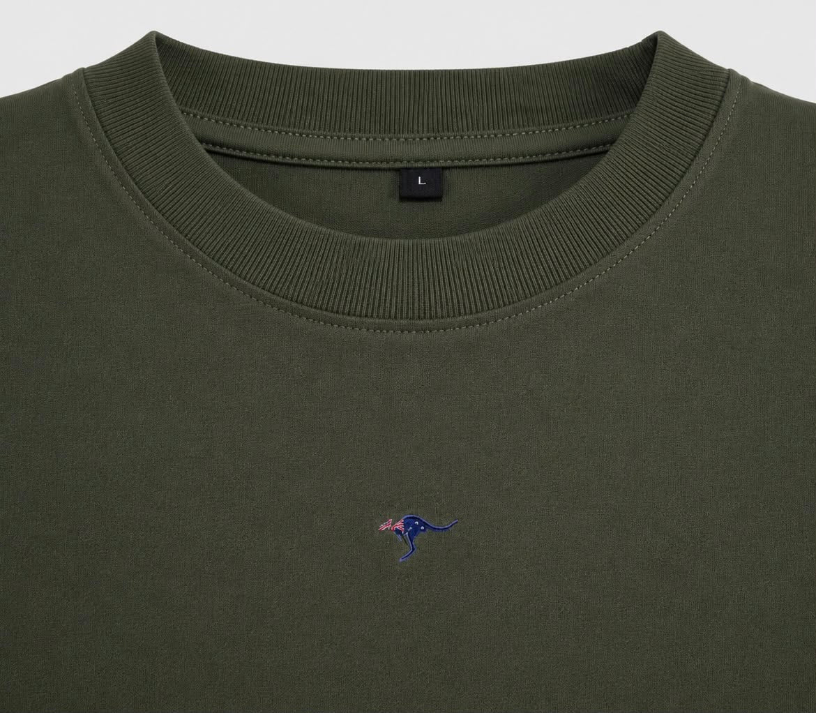 Minimal Tee – Olive Green| Essentials Oversized