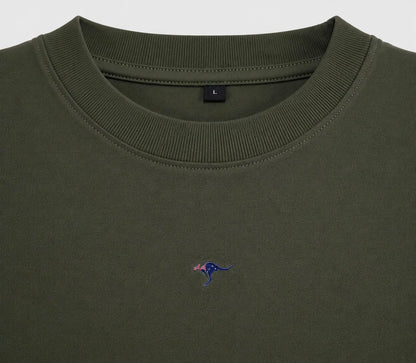 Minimal Tee – Olive Green| Essentials Oversized